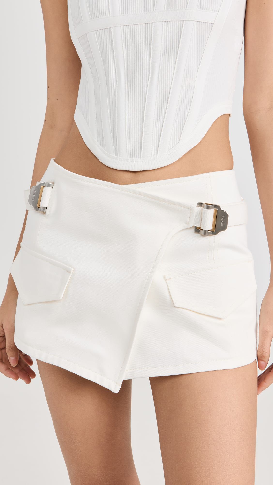 ODM White irregularly-designed Hottie sexy skirt