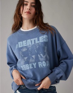 Oversized Beatles Graphic Sweatshirt