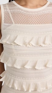 OEM Elegant sleeveless knit ruffles dress