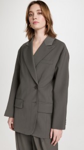 New Commuter Fashion Casual Diagonal Button Suit Jacket