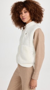 OEM Lamb wool zip-up collar stand-up vest