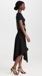 OEM Asymmetrical irregular A-line skirt mid-length skirt