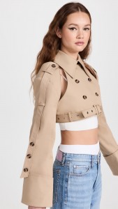 Made in china Fashion jacket temperament design sense short trench coat