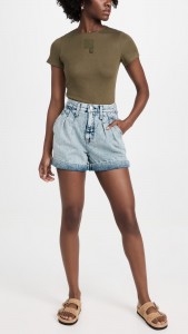 Short supplier fashion high waist denim shorts