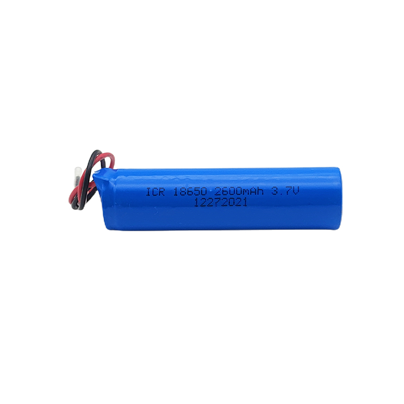 3,7V cylindriskt litiumbatteri, 18650 2600mAh litiumbatteri, batteri för rakapparat