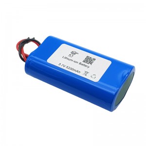 3.7V Cylindrical lithium battery, 18650 5200mAh