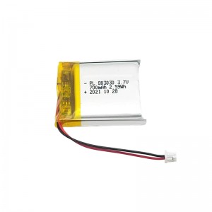 3.7V Lithium polymer battery pack, 803030 700mAh 3.7V Square lithium na baterya