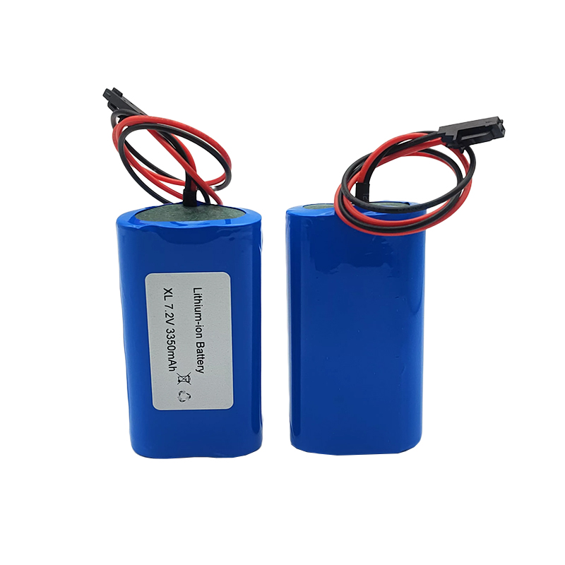 7,4V sylindrisk litiumbatteri, 18650 3350mAh litiumbatteri for smart toalett