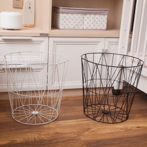 Metal Wire Basket For Laundry，storage，Black and white color