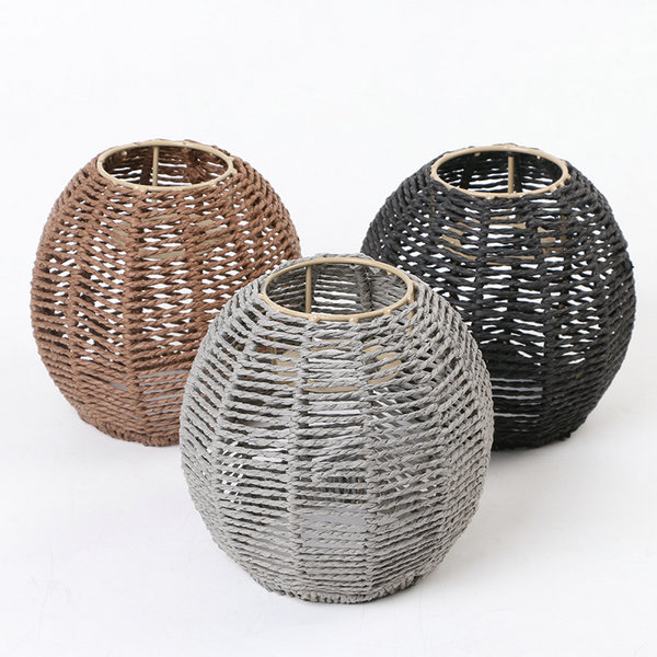 Small Pendant Light Shade Woven Wicker Chandelier Pendant Light Shade Handwoven Rattan Wicker Lamp Shade Fixture Lamp Cover Featured Image