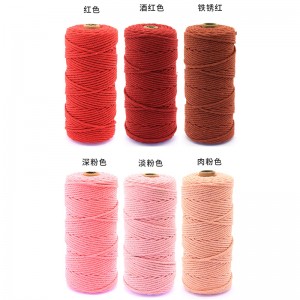 1 Roll Macrame Rope 3 ply Twisted String Cotton Cord for DIY Handmade