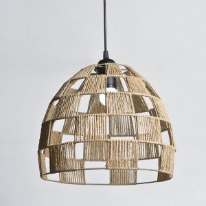 Natural Handwoven Chandelier Light Shade Farmhouse Hanging Lamp Shade for Home Restaurant Decoration