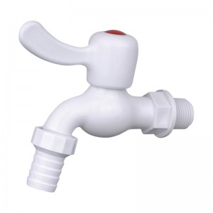 Plastic washing machine faucet with connector  X8022
