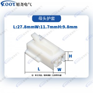Factory direct white 2-hole DJ7023-2-21 car connector