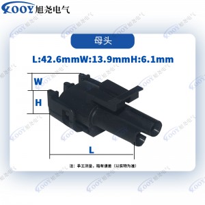 Venta directa de fábrica conector de coche negro de 2 orificios DJ3021Y-2.5-21
