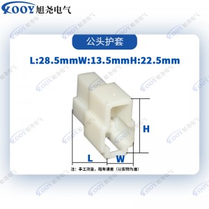 Factory direct white 2-hole DJ7021-6.3-11-21 car connector