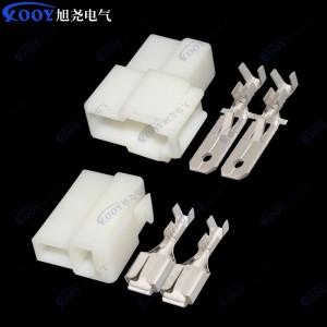 Factory direct white 2-hole DJ7021-6.3-11-21 car connector