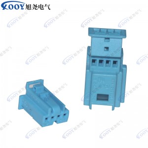 Factory direct blue 4-hole DJ7046K-0.6-11-21 car connector