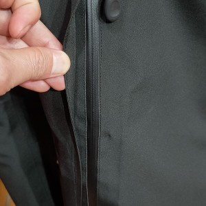 OEM custom high quality lightweight 3-layer laminate ePTFE PU tricot construction waterproof rain jacket rain coat hardshell softshell