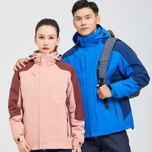 Women hooded waterproof Casual autumn and winter softshell fleece Jacket for hiking