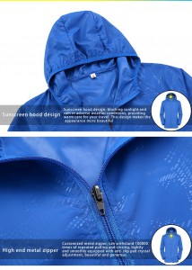 11 Colors Outdoor Sports Rain Coat Windbreaker Hoodie Jacket Coat With Zipper Windbreaker Jacket for Hiking fishing climbing
