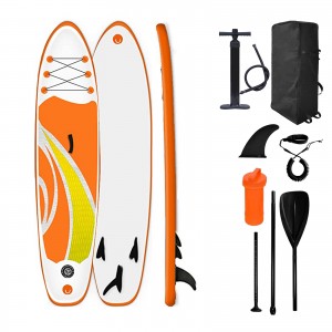 Inflatable SUP Board Kit Water Sport Surfing Surfboard 320x76x15cm Ultralight Stand Up Paddle for Youth Adult Orange