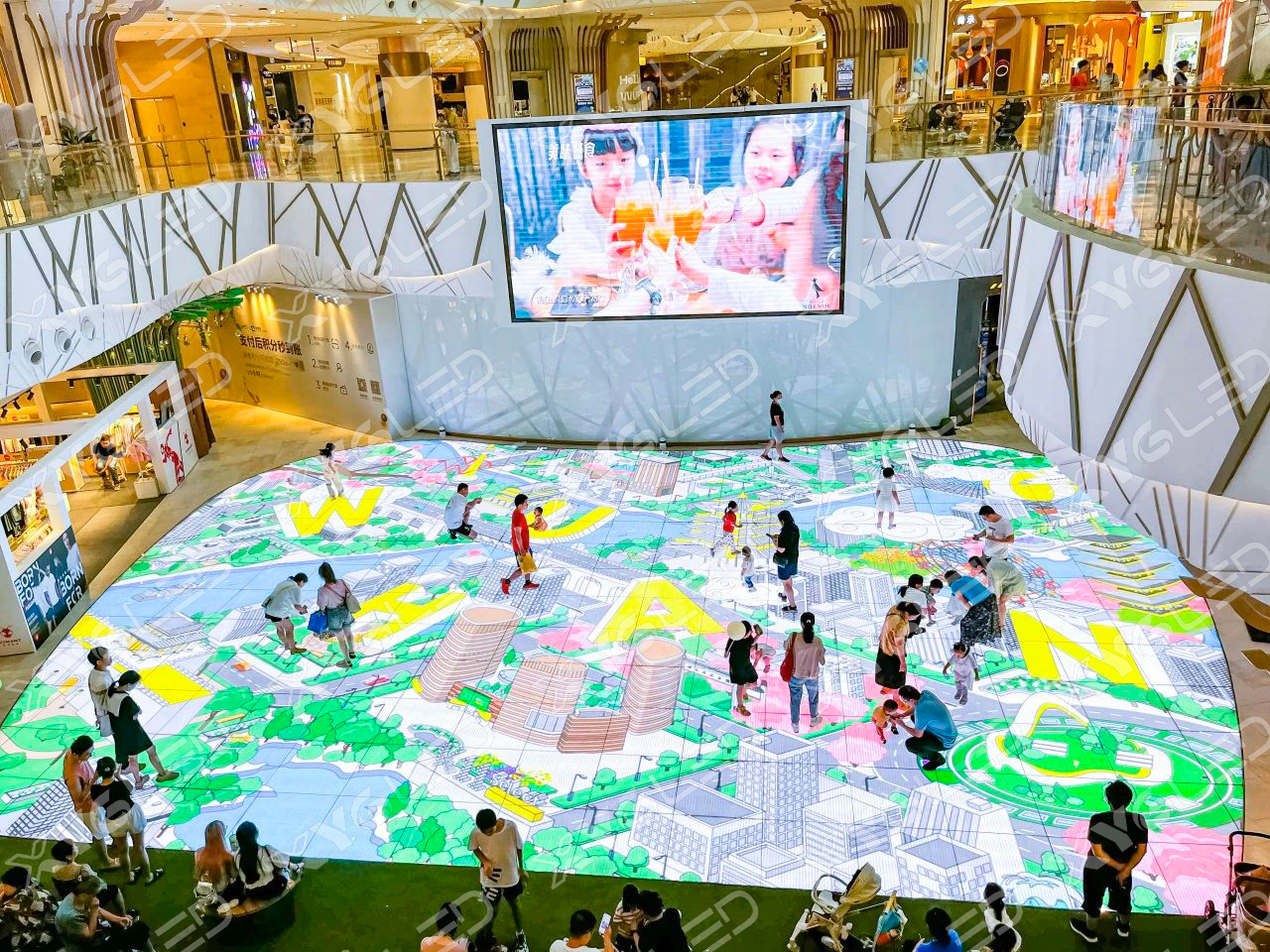 300sqm XYG LED floor screen – helping Wuhan K11 create a new cultural and commercial landmark