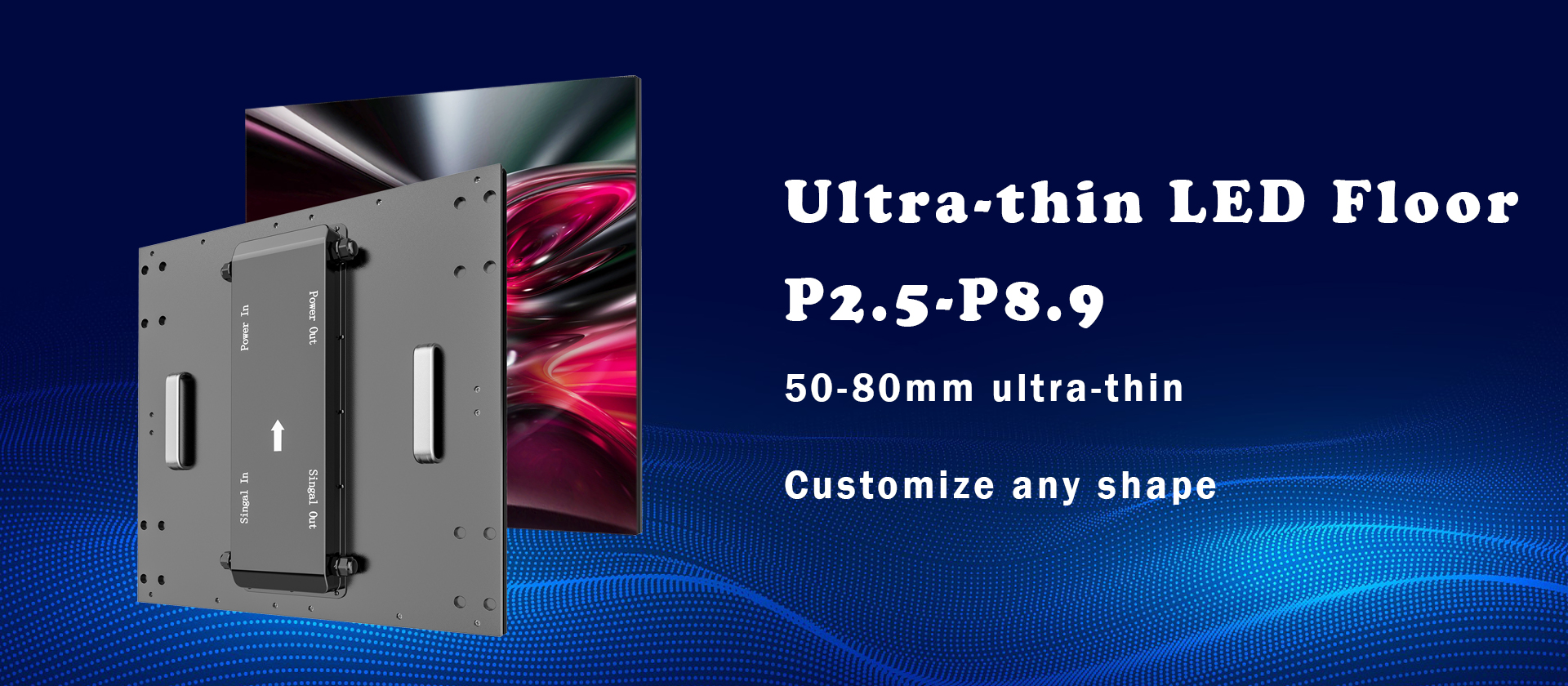 ultra-thin 50mm/ 80mm led floor screen xygled-xin yi guang