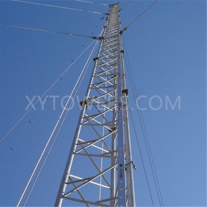 Guyed Wire Galvanized Tubular Steel Telecommunication Tower