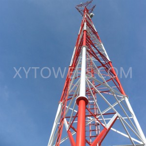 20m-110m Hot Dip Galvanized Steel Tubular Communication Internet Tower