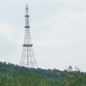 Galvanized Angle Steel Cellular Mobile Telecom Tower