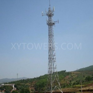 4 Legged Lattice Microwave Angle Steel Antenna Telecommunication Tower