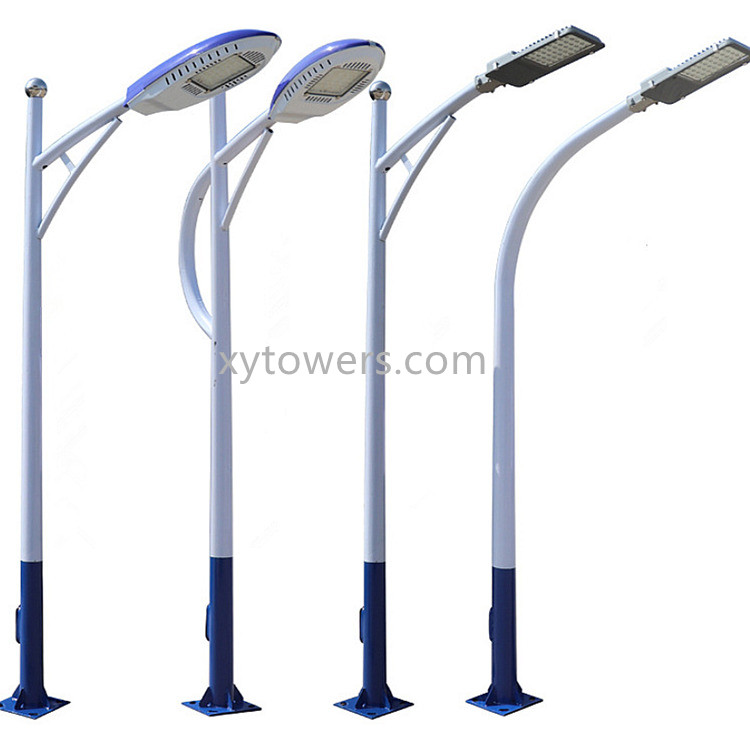 China Outdoor 5m 6m 7m 8m 9m 10m Solar Street Light Lamp Pole Cast  Manufacture and Factory