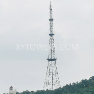 Galvanized Angle Steel Cellular Mobile Telecom Tower