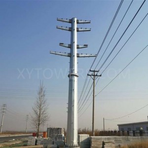 66kV ISO Certificated Transmission Line Steel Electric Pole