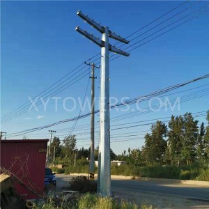 66kV ISO Certificated Transmission Line Steel Electric Pole