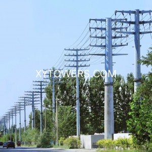 110KV 15-30M Overhead Transmission Line Pole