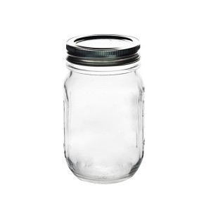 wholesale Mason Jar Lids with Straw Glass Bottle Ice Cream Fruit Water Bottles