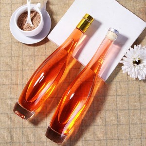 375ml 500ml creative transparent sealed glass empty ice wine bottle fruit juice bottle