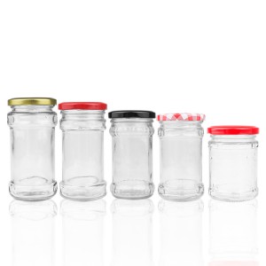 Wholesale empty glass pickles chili sauce beef bottle sealed storage jar with lid
