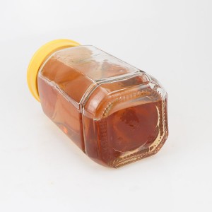 Custom Round Food Honey Storage Wide mouth Glass Jar With Lid