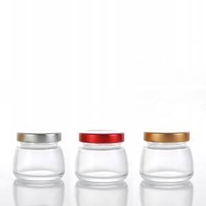 75ML 100ML round shape bird’s nest bottle honey jam jar food storage with Tinplate Cover
