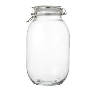1L 2L 3L 3.8L kitchen Large round shaped glass food airtight Storage Glass Jars