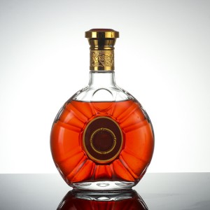 500ml Unique empty xo brandy glass bottle manufacturer for liquor