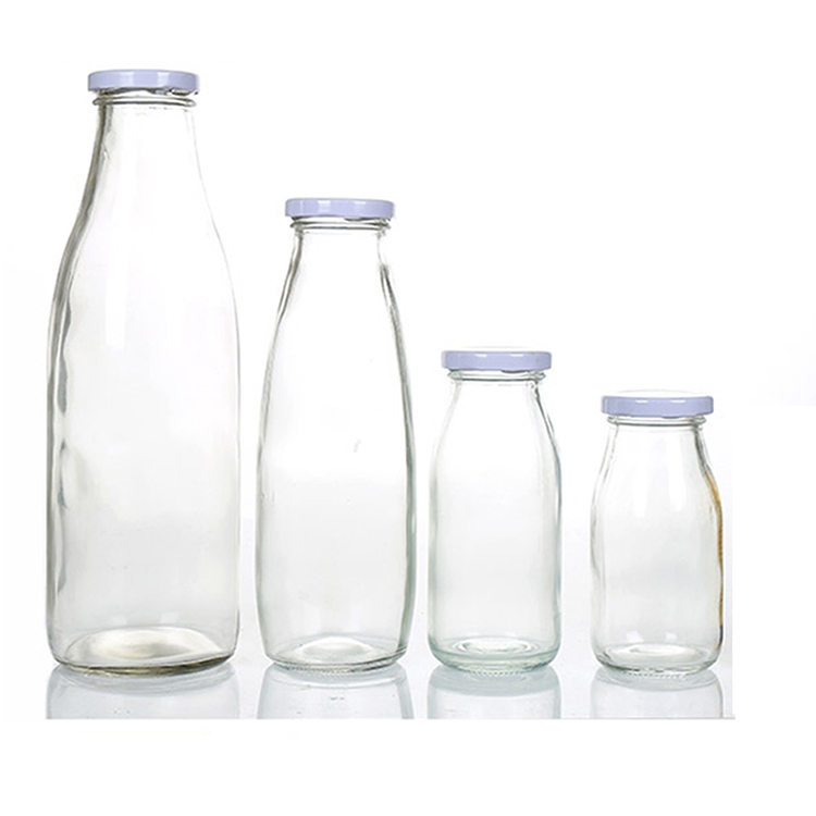 wholesale milk bar special fresh milk glass bottle yogurt glass with screw cap Featured Image