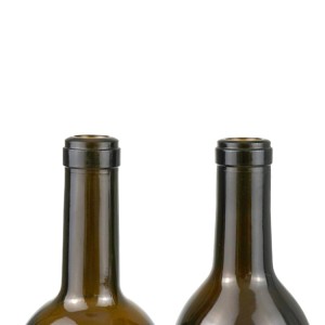 Cork top Bordeaux 750ml wide shoulder glass wine bottle
