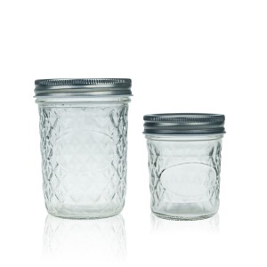 Caviar bottle jam diamond cup storage mason cup with lid