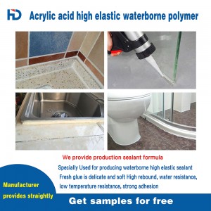 Waterborne high elastic sealant/Caulking glue raw material/Acrylic high elastic waterborne polymer emulsion for sealant HD302