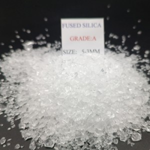 A grade Fused Silica Block First Grade Transparent Lump with High Purity Sio2 99.9%,Characterized by Excellent thermal Shock Resistance in Fused silica Ceramic Products. (0-50Mesh,5-3Mesh,3-1Mesh)