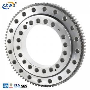 External gear single row ball four point contact 011 series slewing bearing